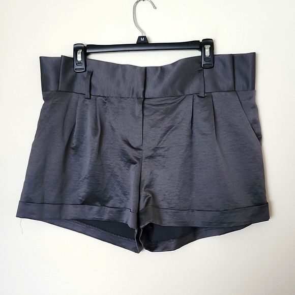 Cato women's satin shorts, rolled hem, paper bag waist, belt loops, XLarge - Picture 1 of 8